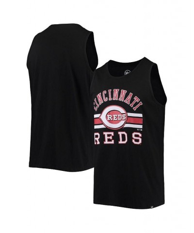 Men's '47 Black Cincinnati Reds Edge Super Rival Tank Top $18.00 T-Shirts