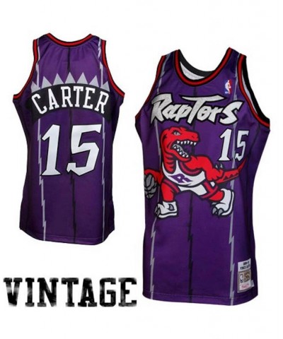 Men's Vince Carter Toronto Raptors 1998-1999 Throwback Authentic Jersey - Purple $107.20 Jersey