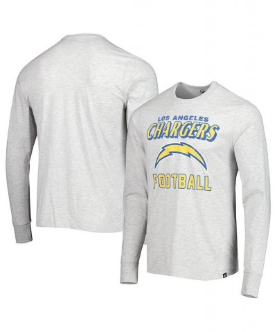 Men's Heathered Gray Los Angeles Chargers Dozer Franklin Long Sleeve T-shirt $25.51 T-Shirts