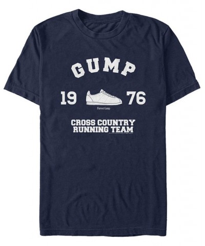 Men's Cross Country Running Team Shoe Logo Short Sleeve T- shirt Blue $17.50 T-Shirts